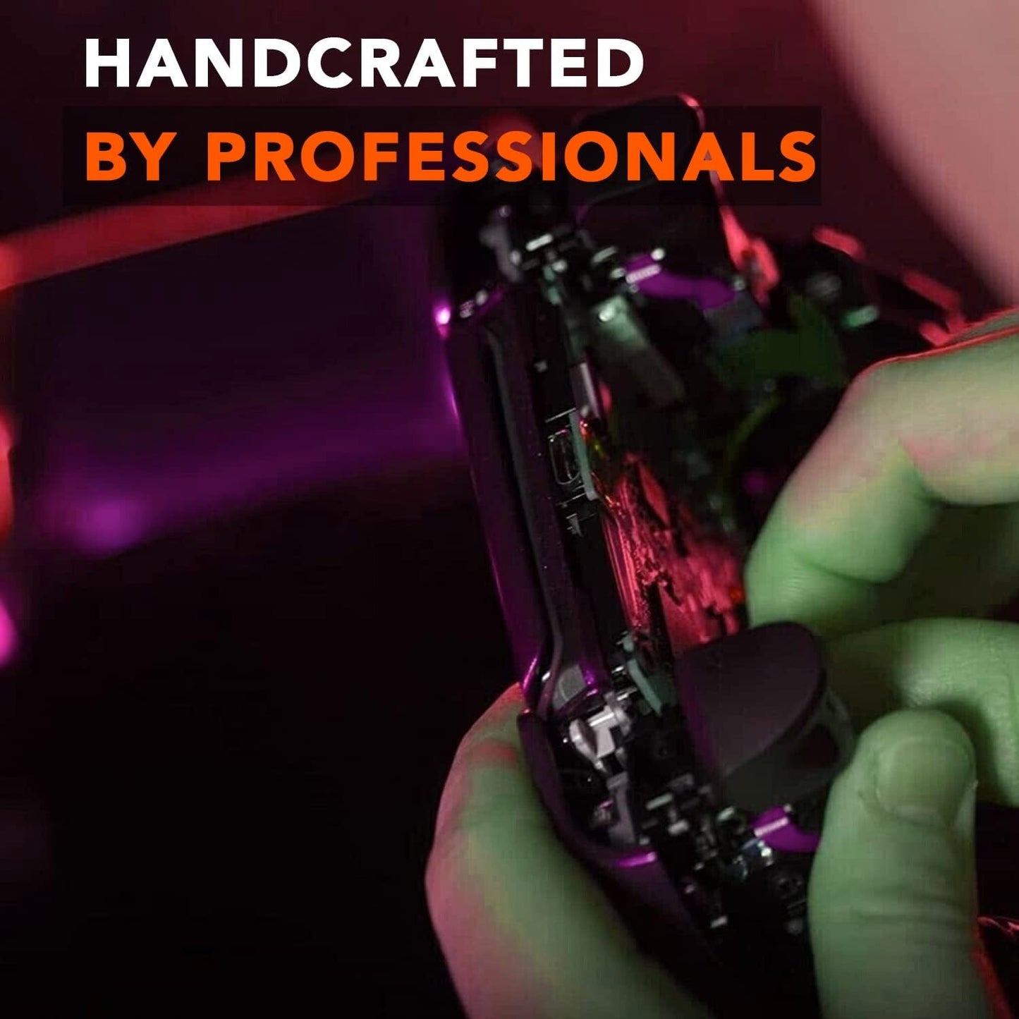 Custom Wireless UN - MODDED PRO Controller Compatible with PS5 Exclusive Unique Design (420 Black) - Techlyn