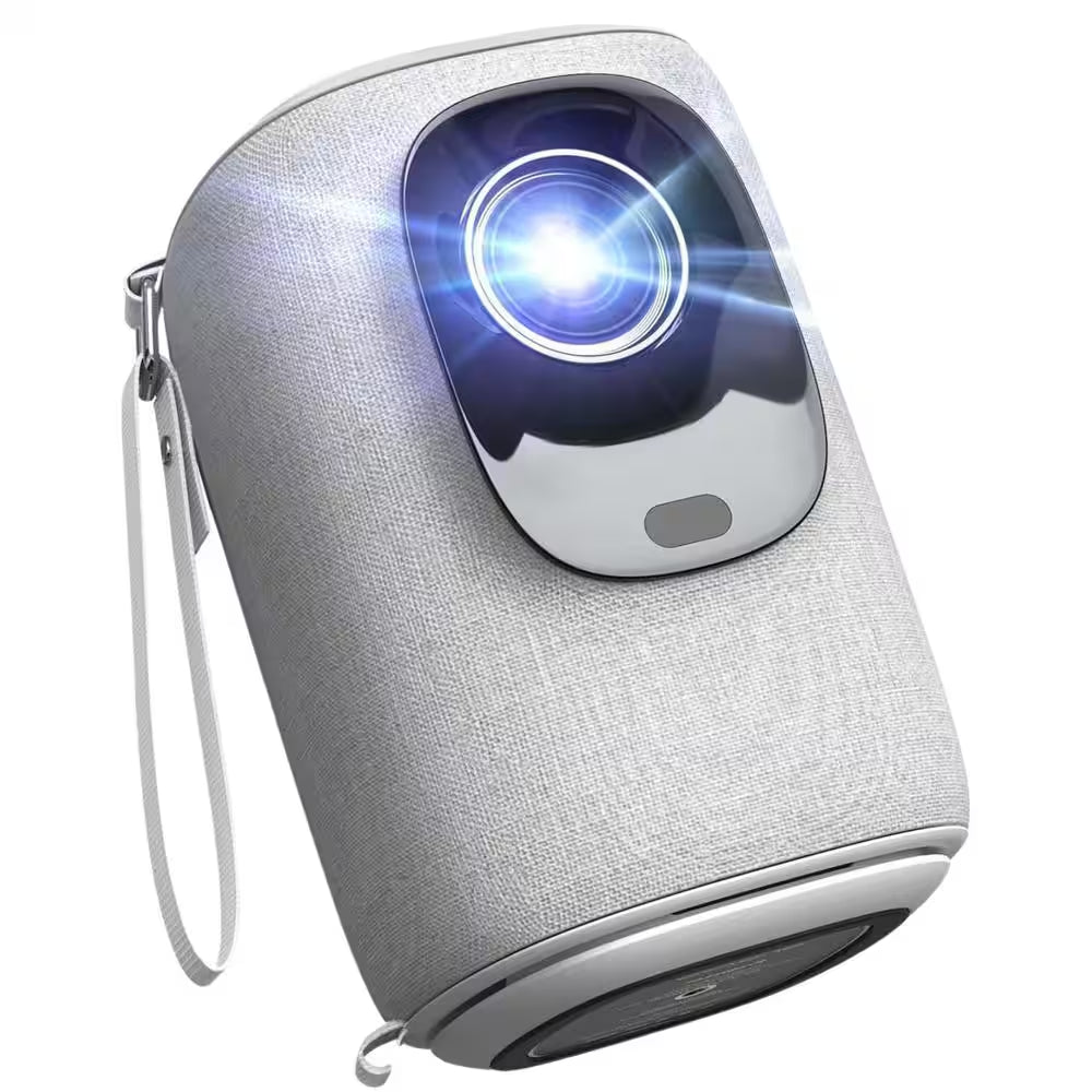 1920 X 1080 Full HD Wifi Bluetooth Mini Portable Projector with 9000 - Lumens Handheld & Compatible HDMI USB, Audio Port - Techlyn