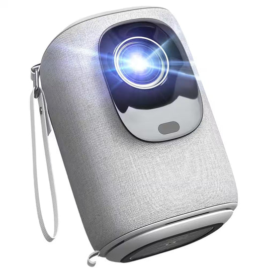 1920 X 1080 Full HD Wifi Bluetooth Mini Portable Projector with 9000 - Lumens Handheld & Compatible HDMI USB, Audio Port - Techlyn