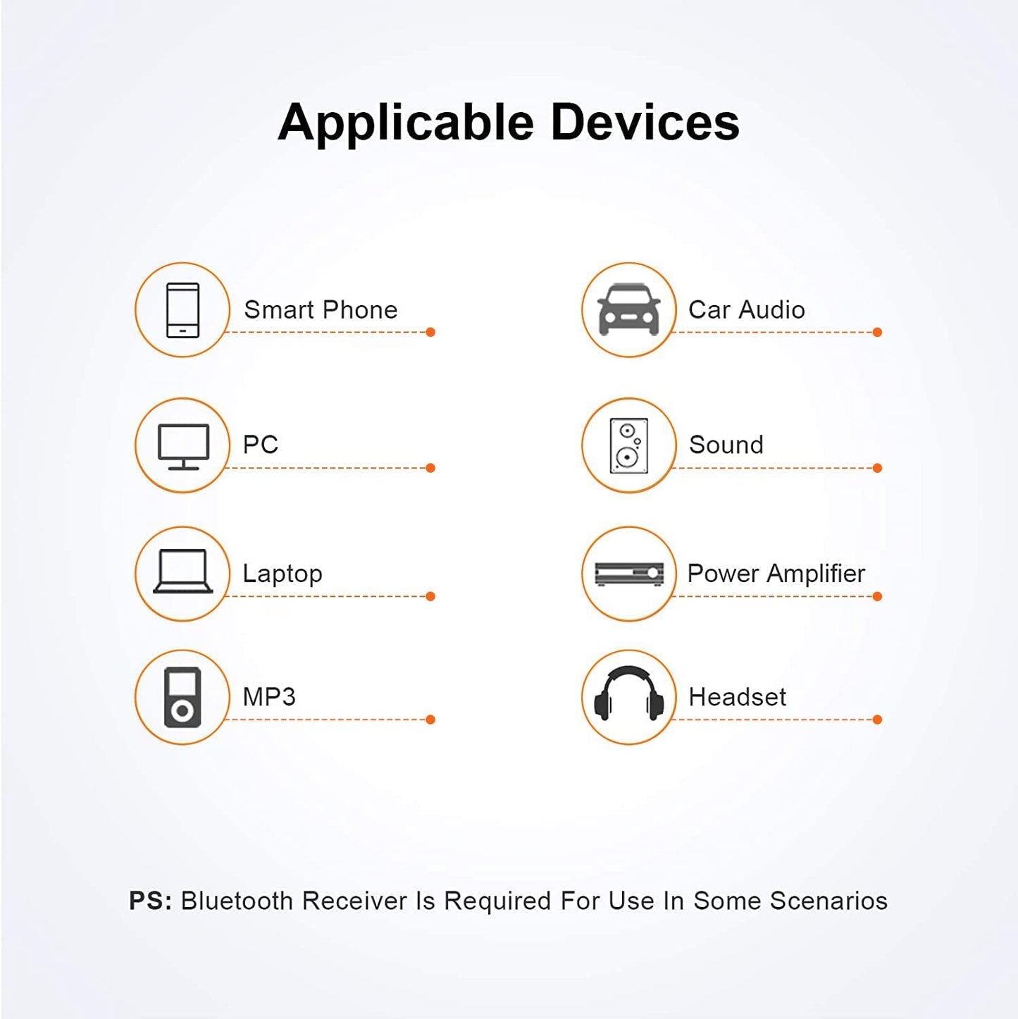 2 Pack 3.5Mm 1/8 Stereo Jack to 3.5Mm Audio Male to Male Adapter Connectors Gold Plated Compatible with for Taotronics, Mpow BH129 Bluetooth Receiver - Techlyn