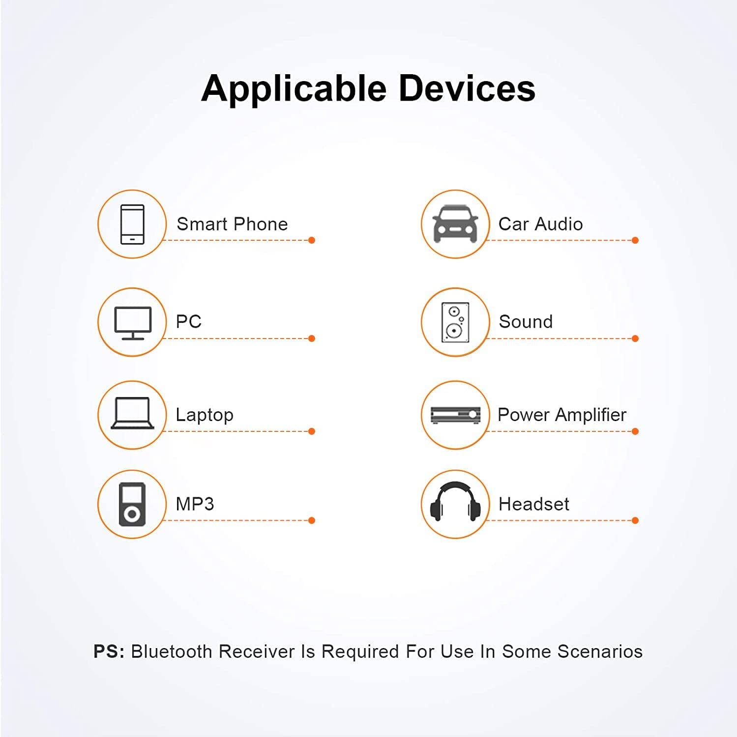 2 Pack 3.5Mm 1/8 Stereo Jack to 3.5Mm Audio Male to Male Adapter Connectors Gold Plated Compatible with for Taotronics, Mpow BH129 Bluetooth Receiver - Techlyn