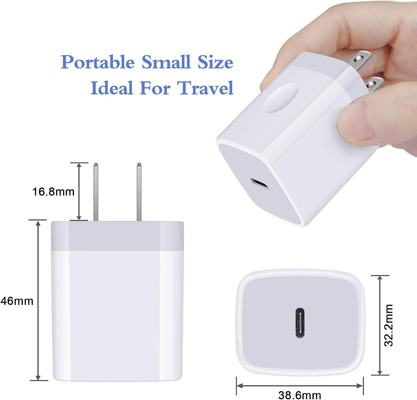 20W Samsung S25 Type C Wall Charger Fast Charging Block for Galaxy A17 A56 A16 A36 S25 Ultra S24 A15 A55 A14, PD 3.0 Wall Charger USB C Box Adapter for Iphone 17 16E 16 15 Pro Max Pixel 10 9 Pro 8A 8 - Techlyn