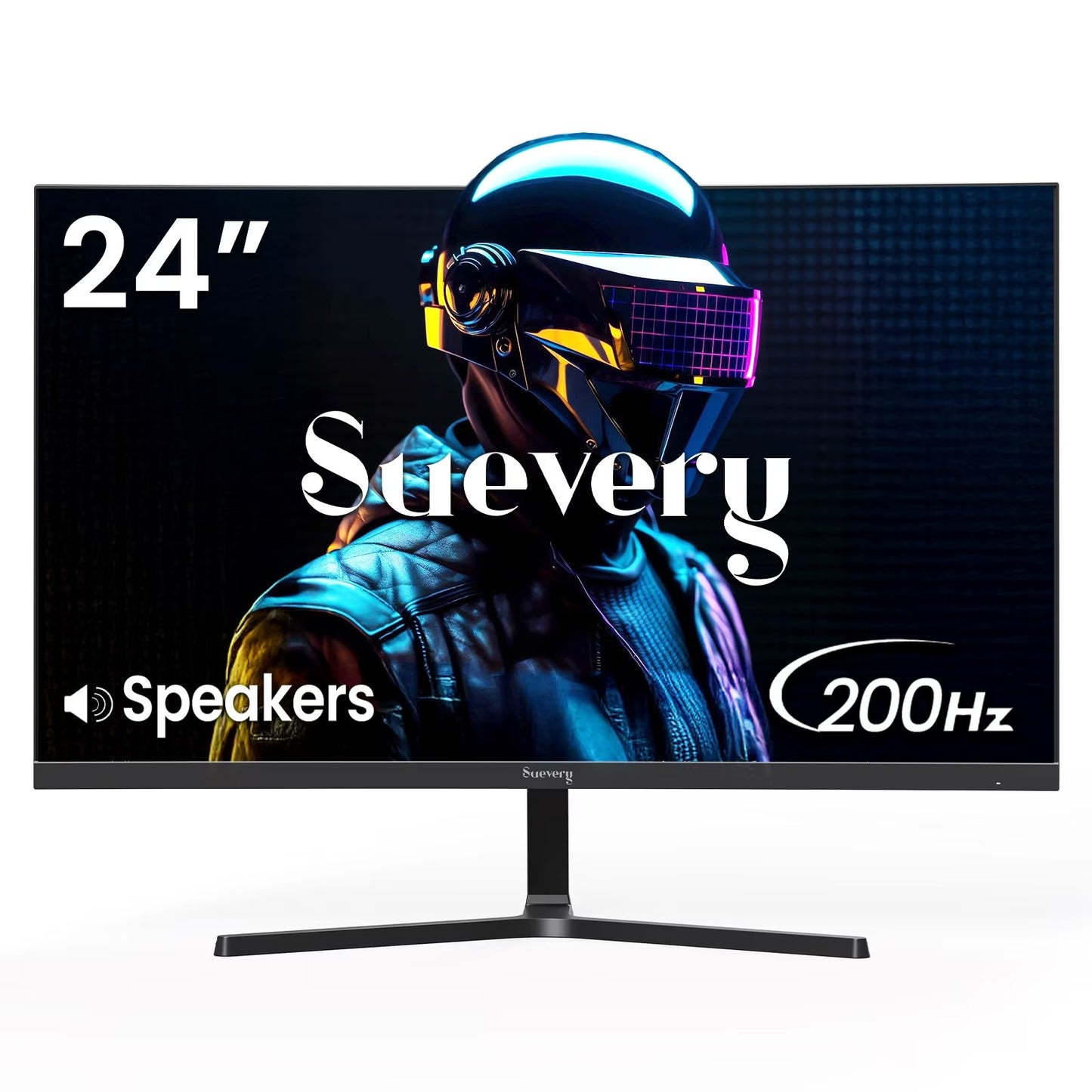 24" 200Hz Gaming Monitor,Ips Panel,Fhd 1080P, Built - In Speakers, 120% Srgb, Freesync, Black - Techlyn