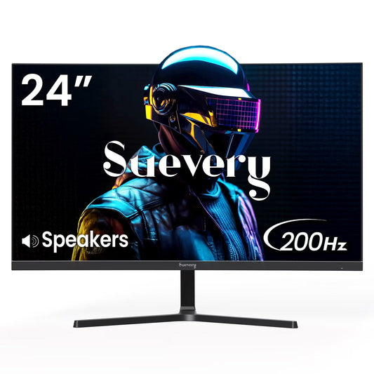 24" 200Hz Gaming Monitor,Ips Panel,Fhd 1080P, Built - In Speakers, 120% Srgb, Freesync, Black - Techlyn