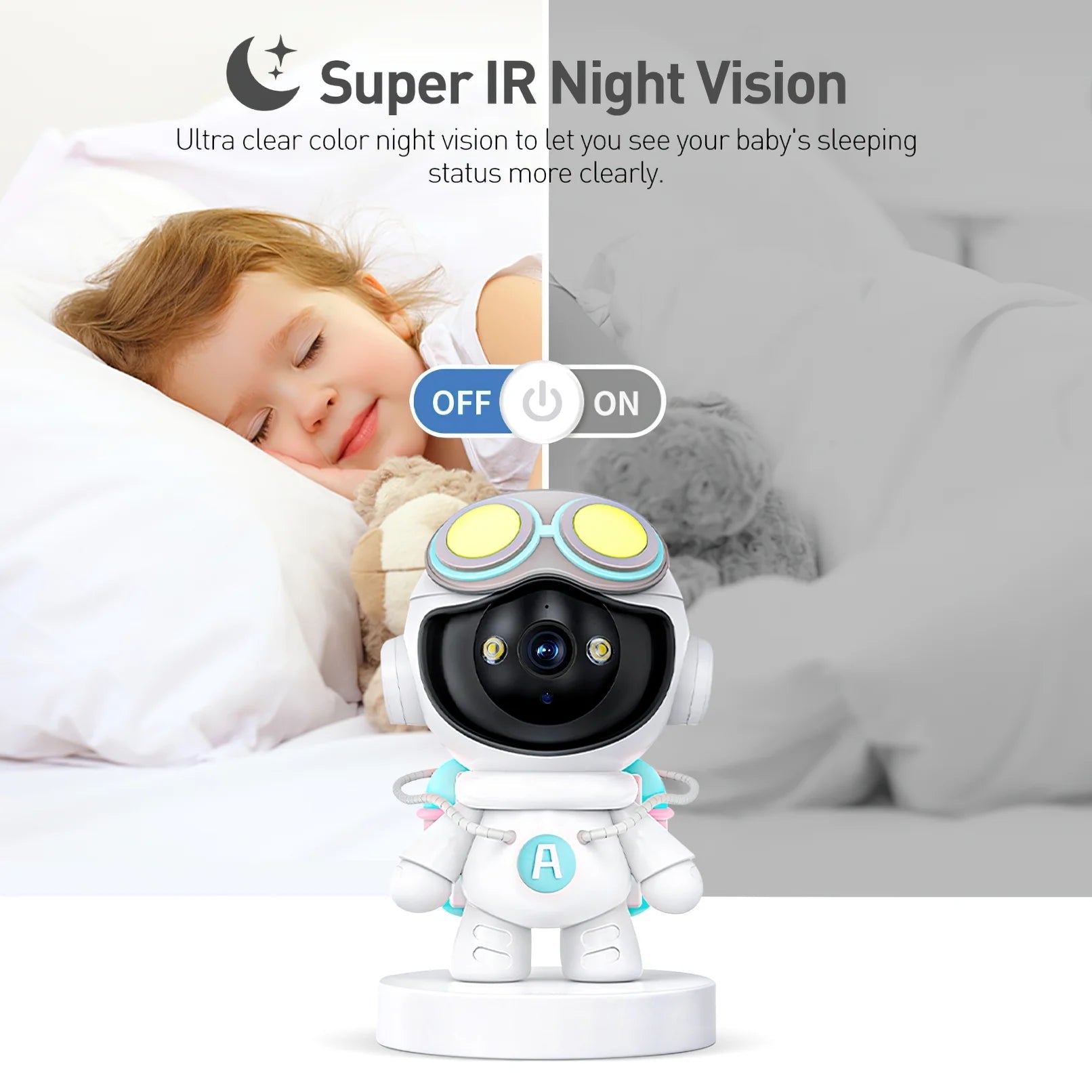 2K Indoor Security Camera for Baby Monitor, Dog Camera with Motion Detection, 2 - Way Audio & Night Vision, Wifi Nanny Camera with Safety Alerts, Cloud & SD Card Storage - Techlyn