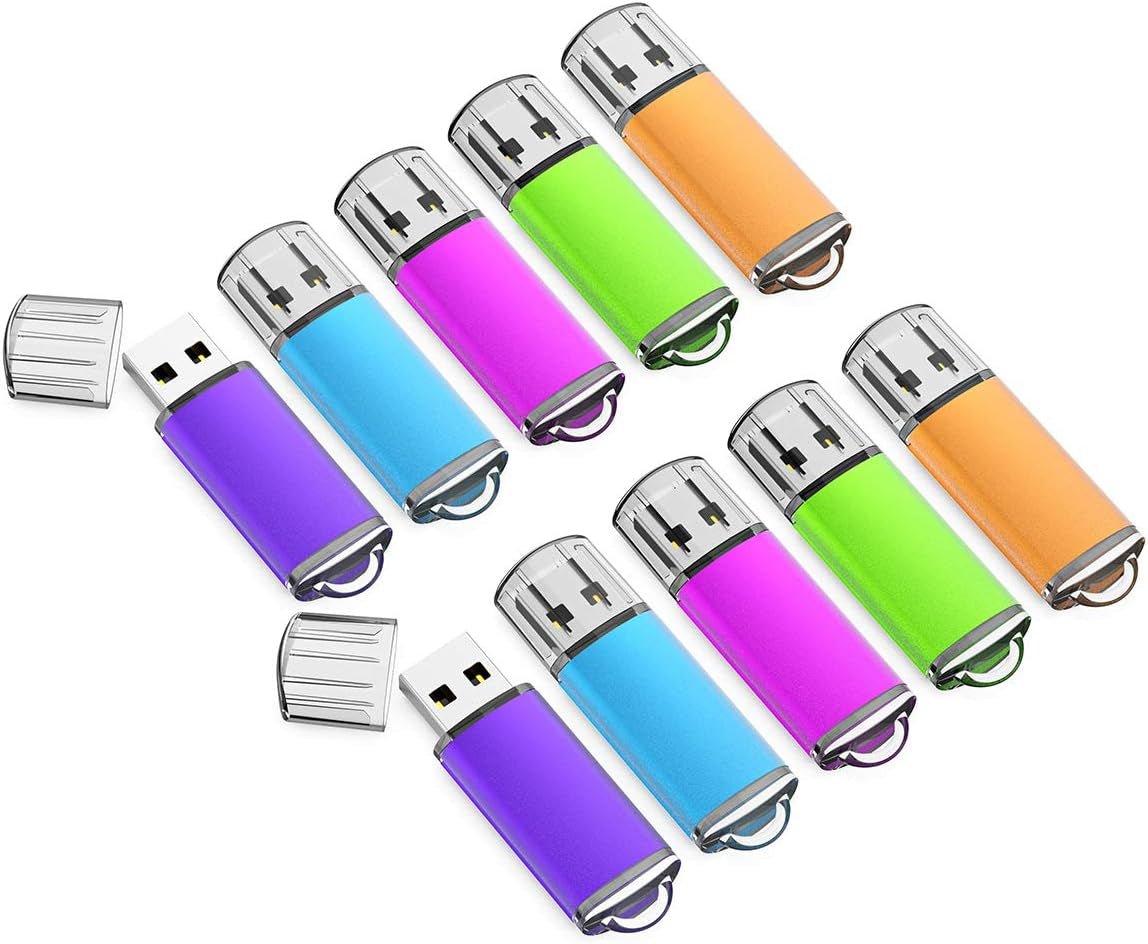 32GB Flash Drive USB 2.0 Flash Memory Stick Drive 10 Pack 32 GB USB Flash Drives Thumb Drive 32G Gig USB Drives Pen Drive Jump Drive, Mixed Colors - Techlyn