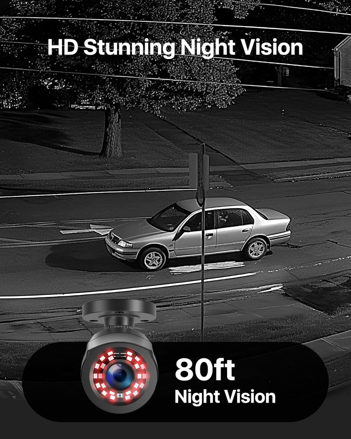 3K Lite 8CH Home Security Camera System Outdoor Indoor,Ai Human/Vehicle Detection,Night Vision,H.265+ 5MP Lite 8 Channel CCTV Dvr,8Pcs 1080P 1920TVL Surveillance Bullet Cameras (No Hard Drive) - Techlyn