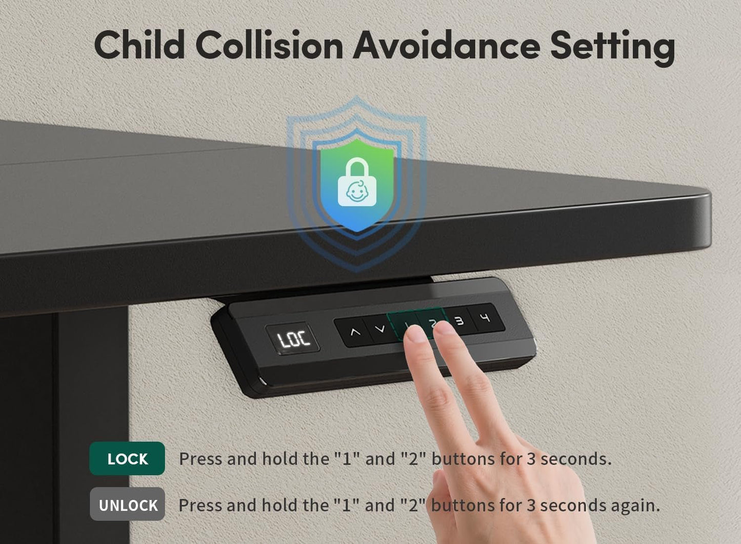 40 X 24 Inch Height Adjustable Electric Standing Desk with Double Drawer, Computer Desk, Home Office Stand up Table with 4 Height - Adjustable Feets & 2 Hooks, Black - Techlyn