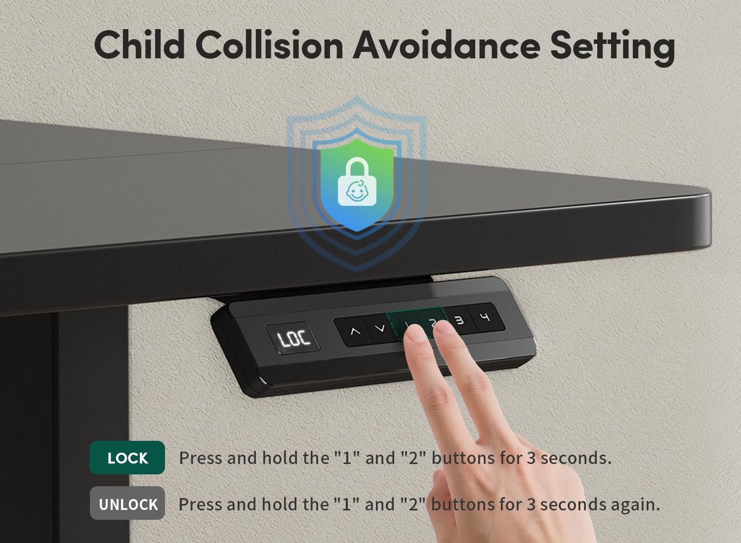 40 X 24 Inch Height Adjustable Electric Standing Desk with Double Drawer, Computer Desk, Home Office Stand up Table with 4 Height - Adjustable Feets & 2 Hooks, Black - Techlyn