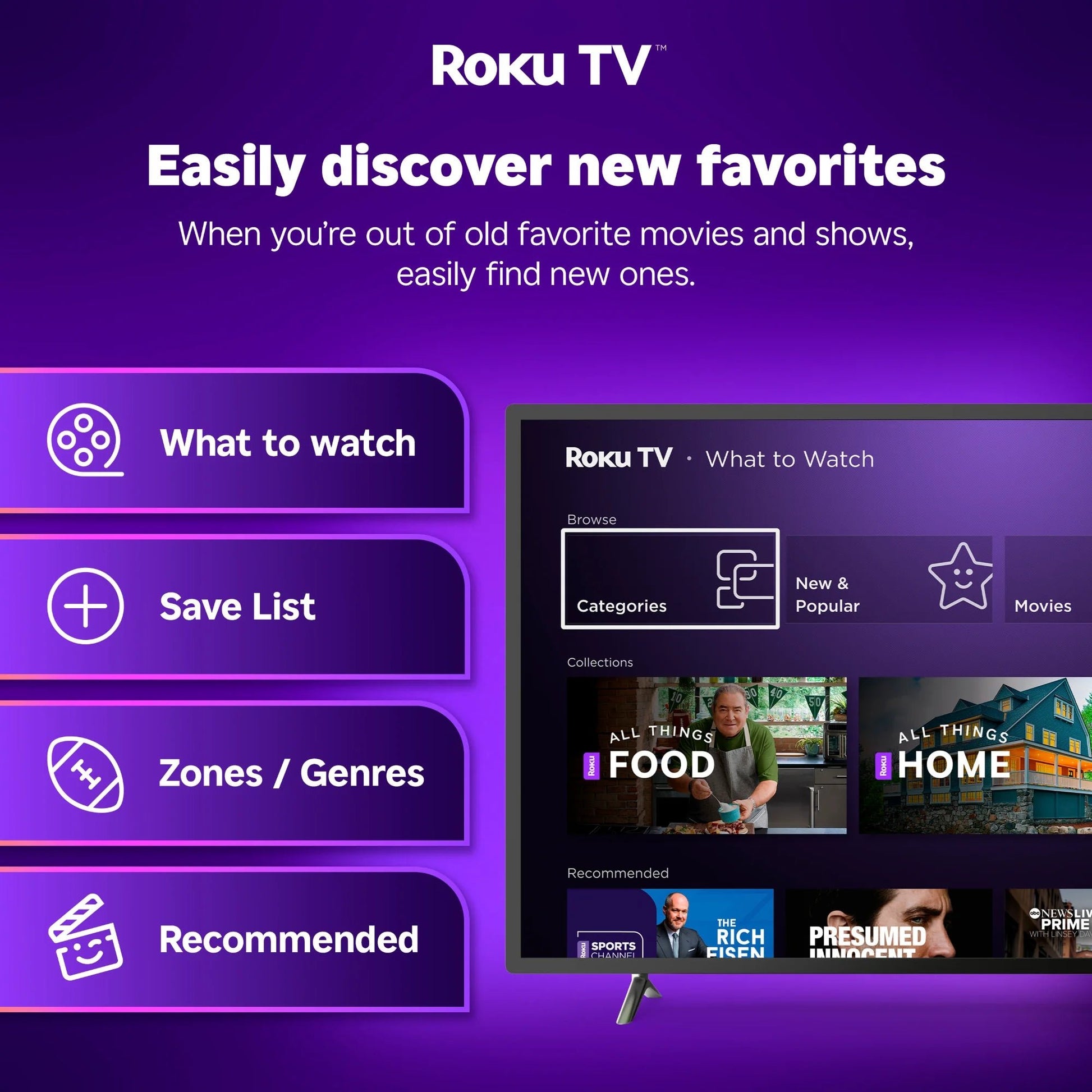 50” Class 4K UHD Roku Smart Television, 100012585 - Techlyn