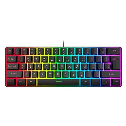 60% Wired Gaming Keyboard, RGB Backlit Ultra - Compact Mini Keyboard, Waterproo... - Techlyn