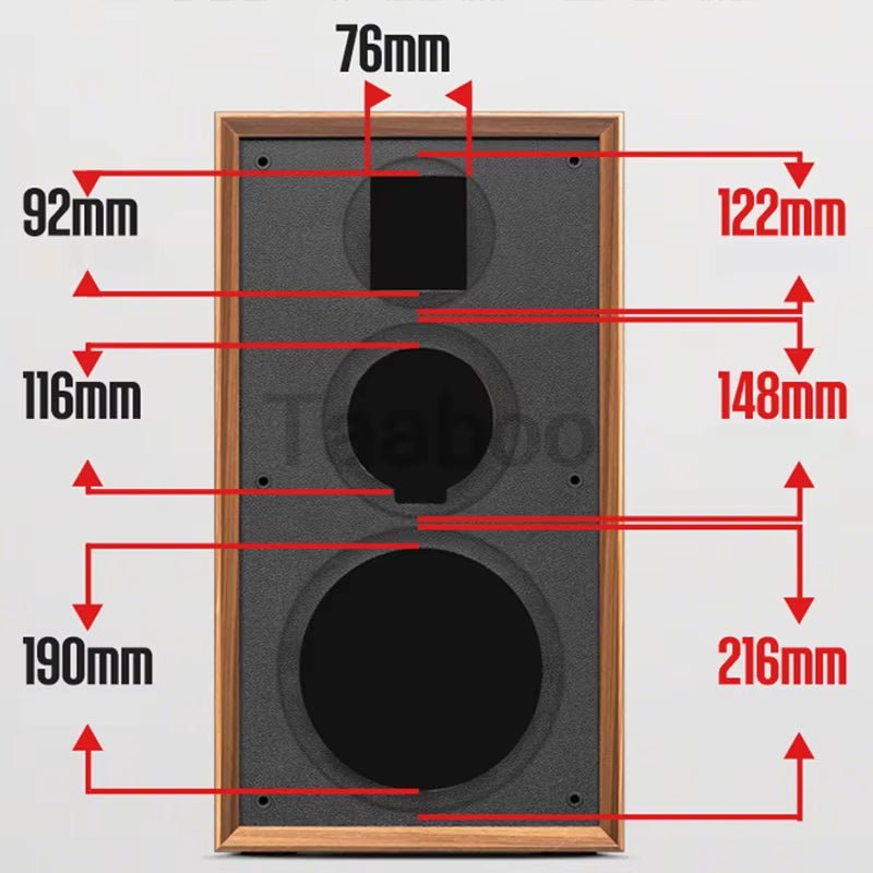 8 Inch Three - Way Labyrinth Speaker Empty Box Bookshelf Speaker Home Speaker DIY Hifi Audio Wooden Handmade Box Passive Speaker - Techlyn