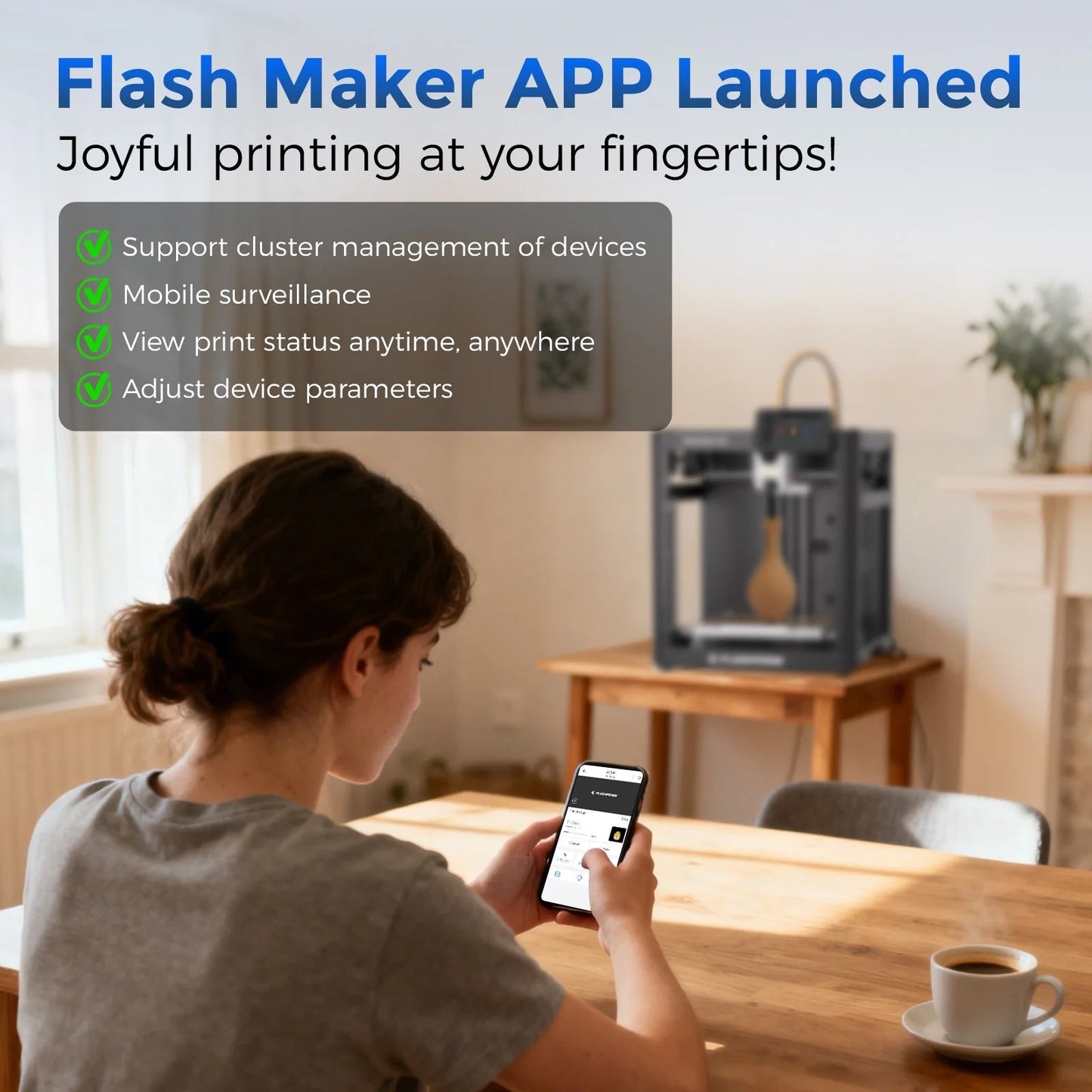 Adventurer 5M 3D Printer, Fully Auto Leveling & 600Mm/S High Speed Printing, Black - Techlyn