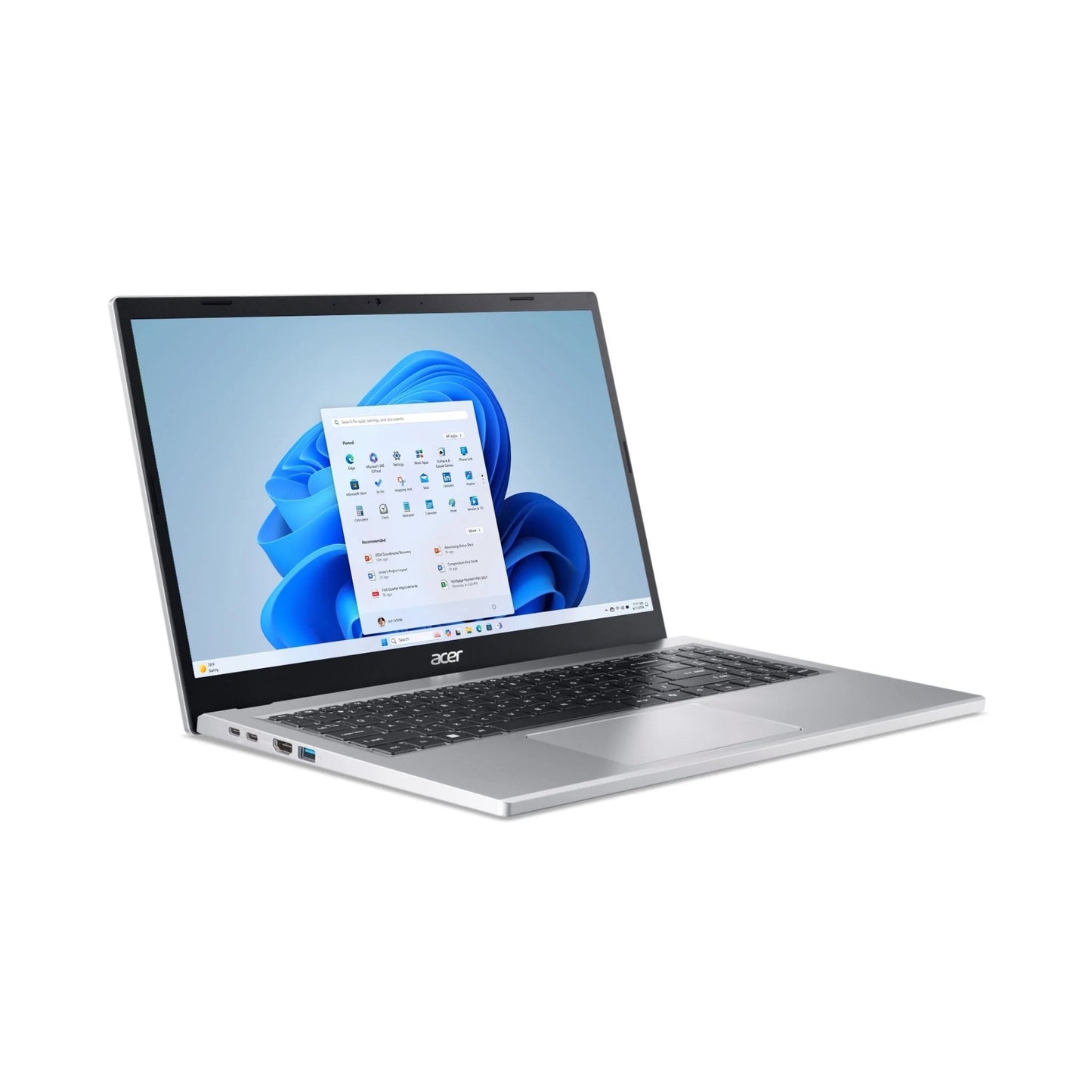Aspire Go 15.6" FHD IPS Touch Screen Laptop, AMD Ryzen 5 - 7520U, 8GB RAM, 512GB SSD, Pure Silver, New - Techlyn