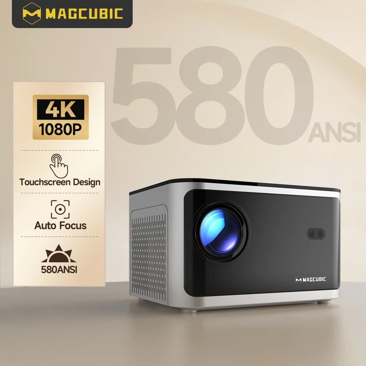 Auto Focus Smart Projector Android11 4K 580ANSI Full Wifi6 BT5.0 Allwinner H713 Voice Control Home Cinema Theater HY350 - Techlyn