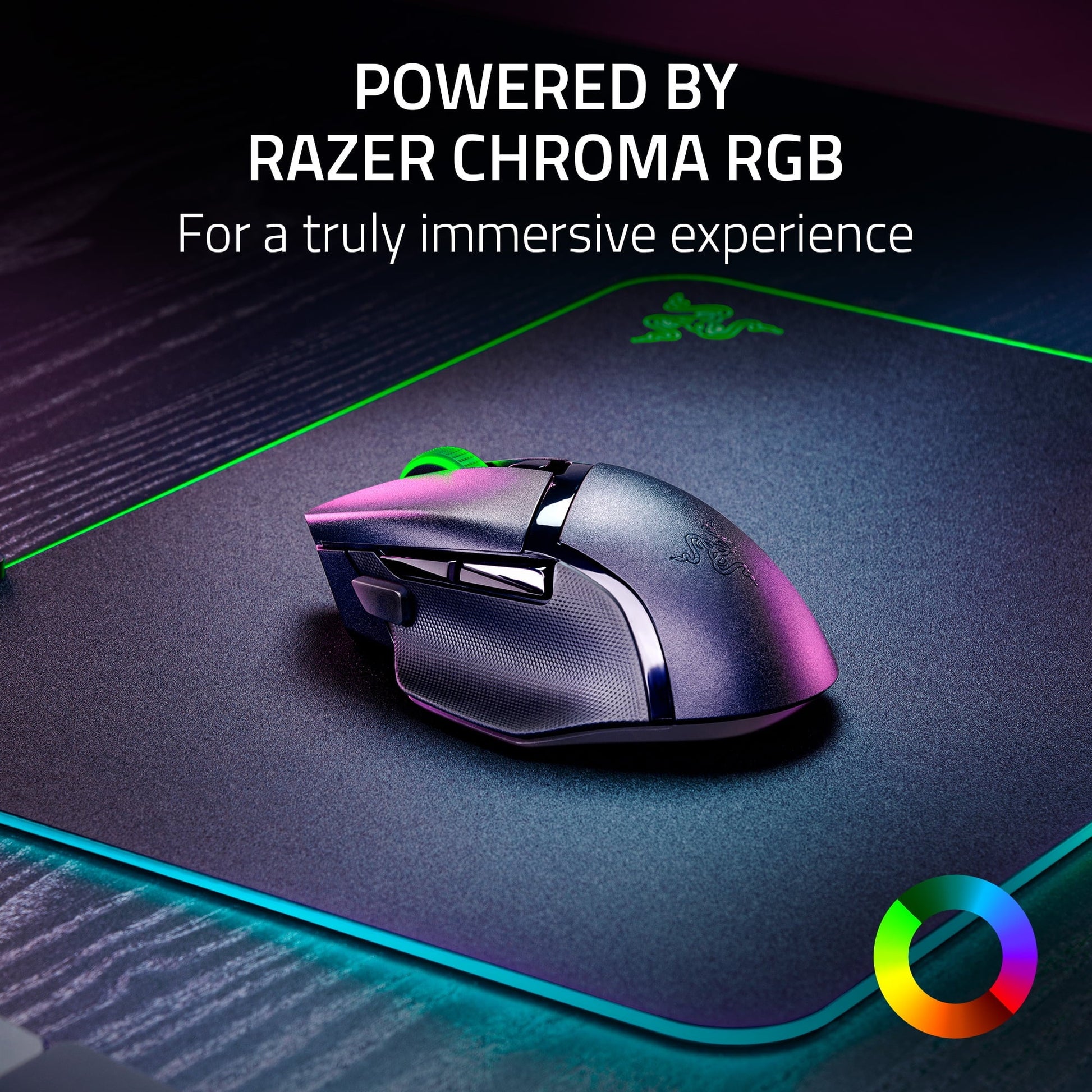 Basilisk V3 X Hyperspeed Wireless Gaming Mouse for PC, RGB Chroma, Black - Techlyn