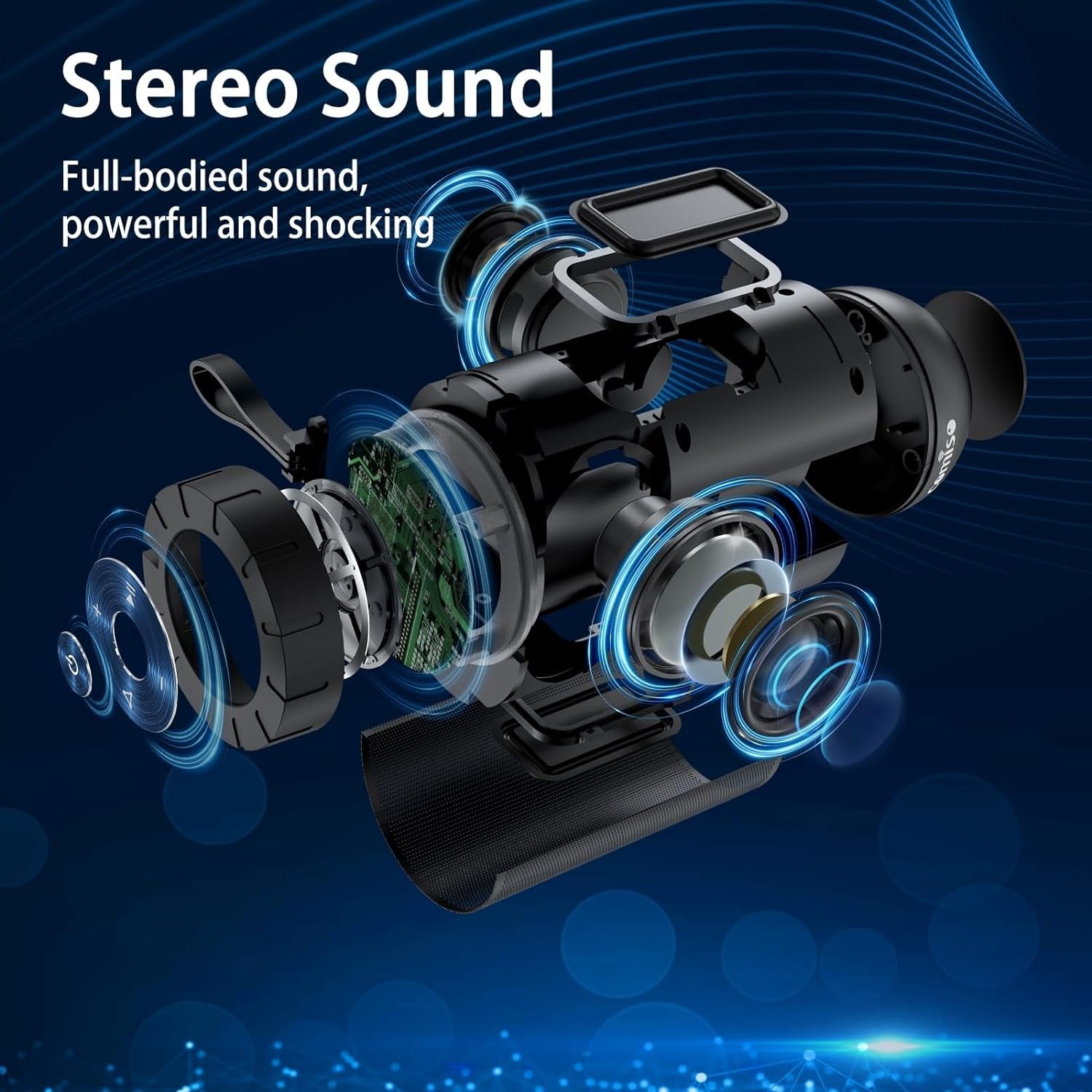 Bluetooth Speaker, IP65 Waterproof Portable Speaker with 360° HD Stereo Sound, Punchy Bass, TWS Pairing, 24H Playtime, Wireless Speakers for Home/Outdoor/Camping/Beach, Gifts for Unisex - Techlyn