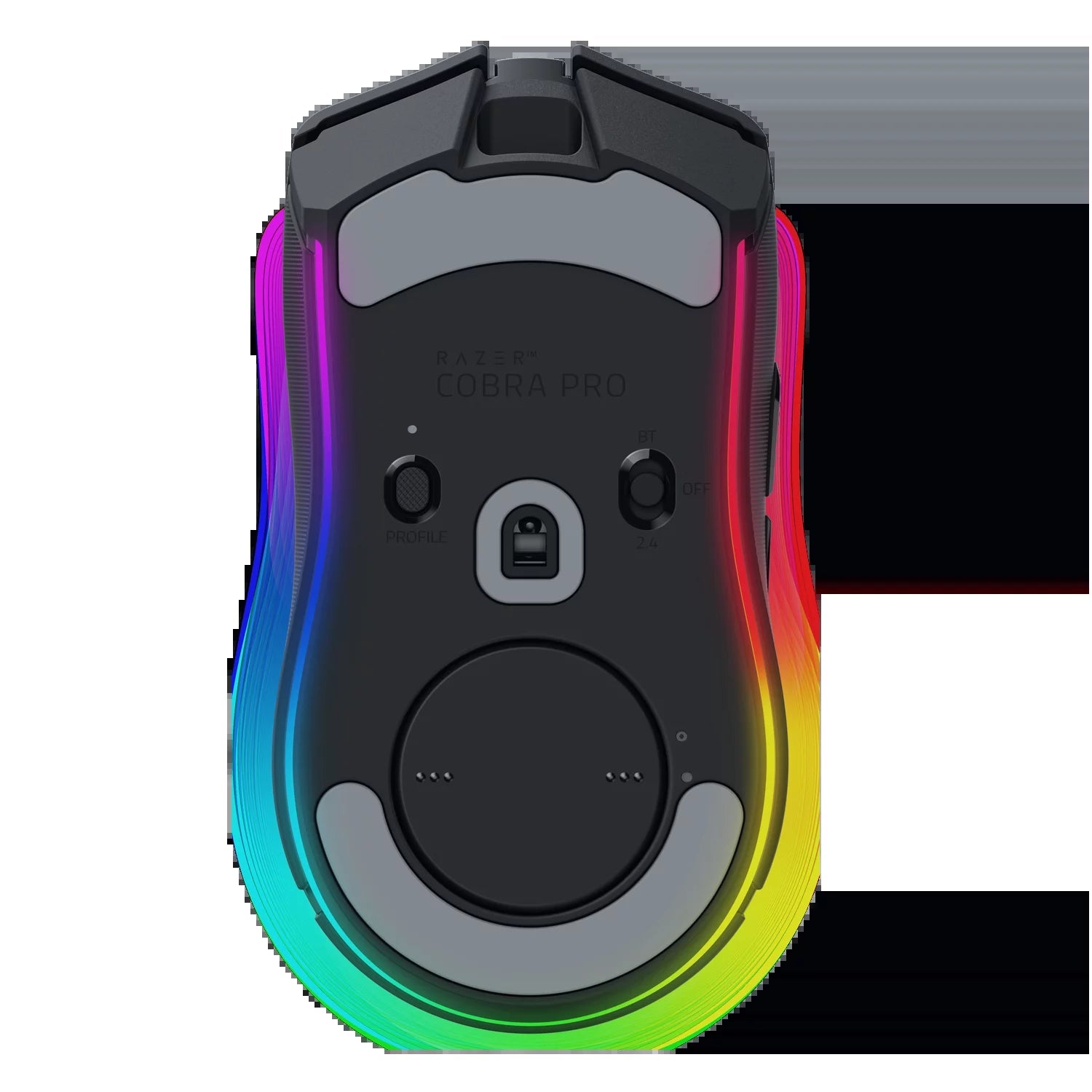 Cobra Pro Lightweight Wireless PC Gaming Mouse with Chroma RGB, Customizable Controls, 77G, Black - Techlyn