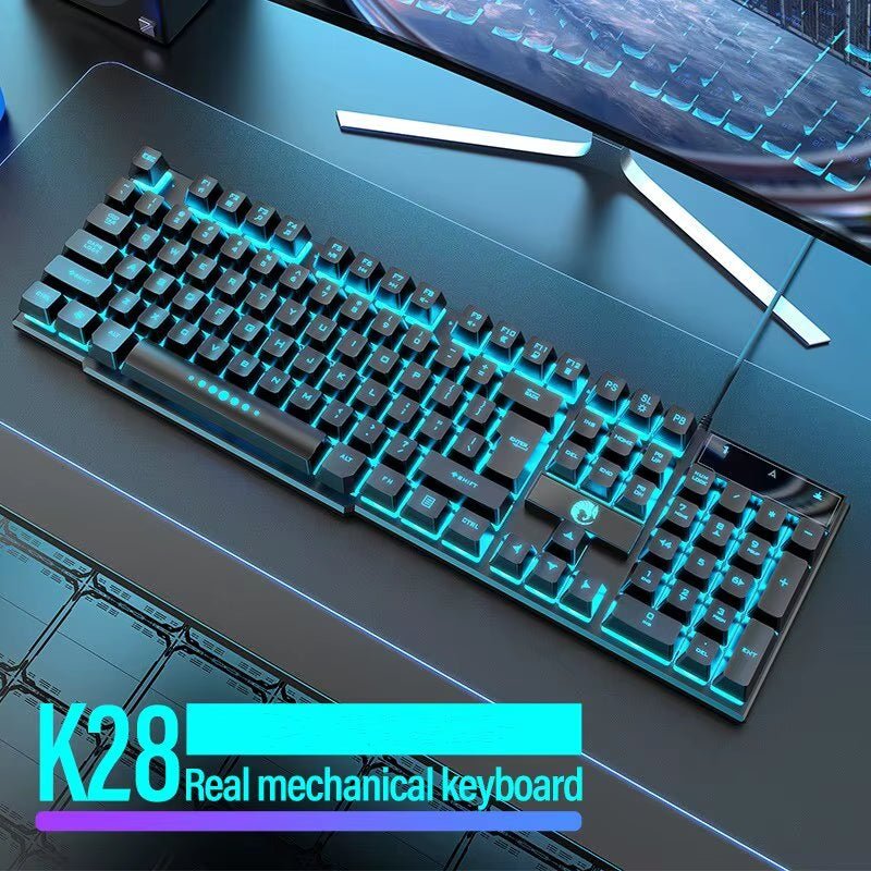 Computer Keyboard Waterproof Portable Gaming Keyboard Backlit Ergonomics Colorful Keyboard Computer Accessories 104 Keys Usb - Techlyn