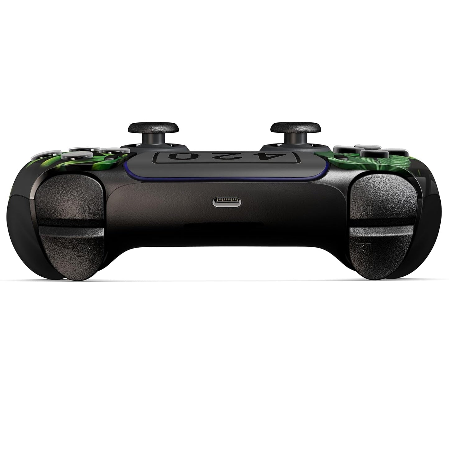 Custom Wireless UN - MODDED PRO Controller Compatible with PS5 Exclusive Unique Design (420 Black) - Techlyn