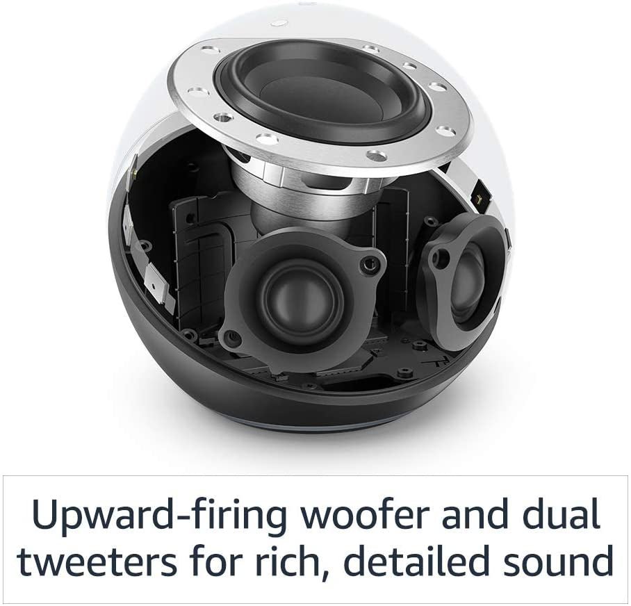 Echo (Newest Model), Alexa Speaker with Premium Sound, Ideal for Large Bedrooms, Living Rooms and Kitchens, Charcoal - Techlyn