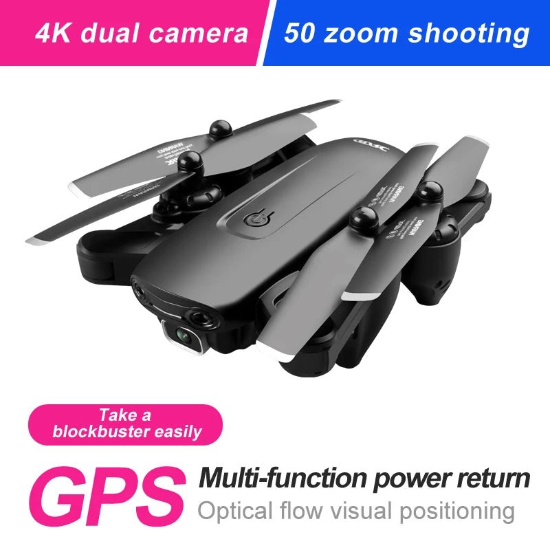 F6 GPS Drone 4K Camera HD FPV Drones with Follow Me Wifi Optical Flow Foldable RC Quadcopter Professional Dron Toys - Techlyn