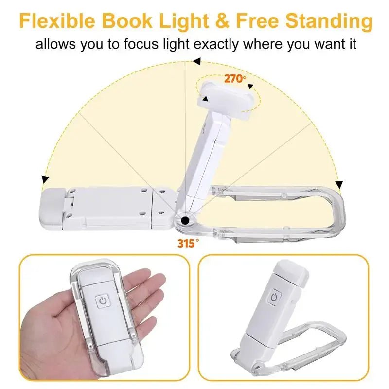 LED USB Rechargeable Book Light Reading Light Eye Protection - Techlyn