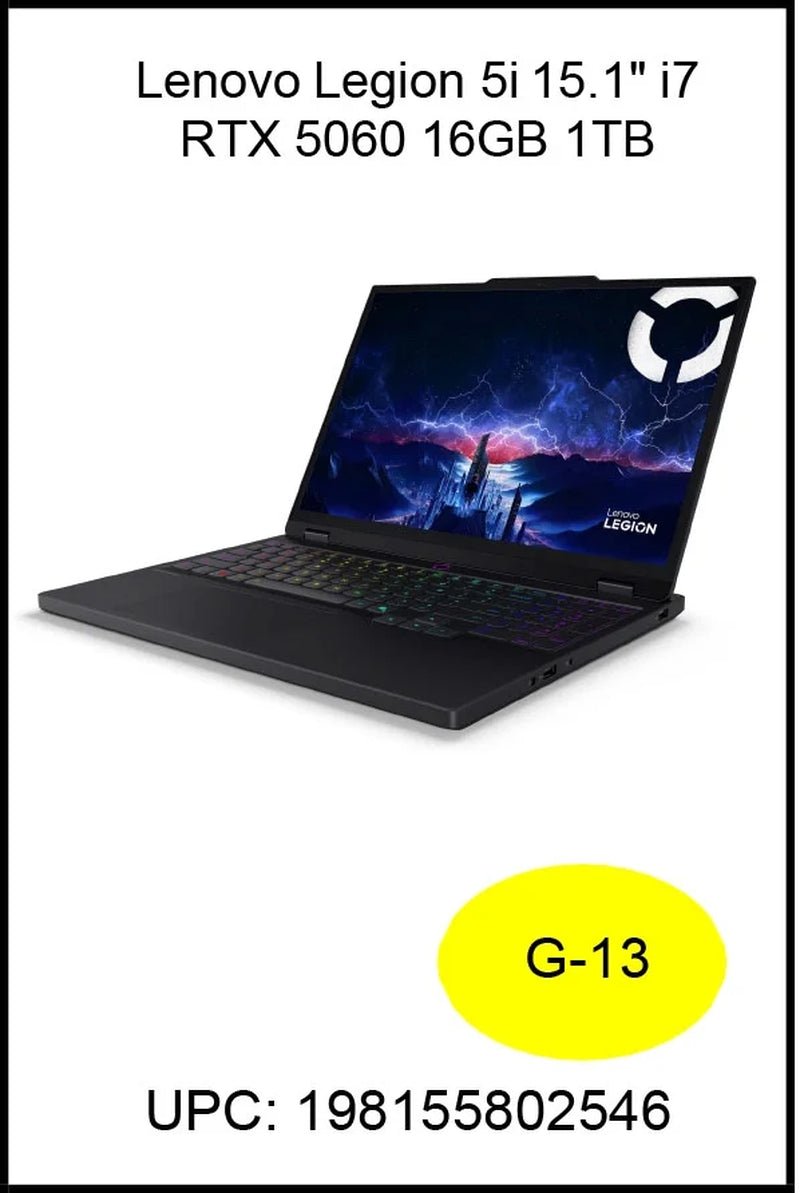 Legion 5I 15.1" OLED WQXGA Laptop, Intel Core I7 14700HX, 16GB RAM, 1TB SSD, NVIDIA® Geforce RTX™ 5060 - Techlyn