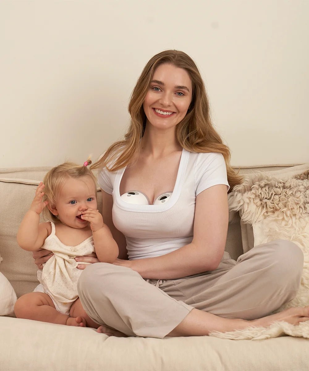 M5 Portable Breast Pump Hands Free, Wearable Breast Pump Red with Breast Pump Handbag, Red 1 Count - Techlyn