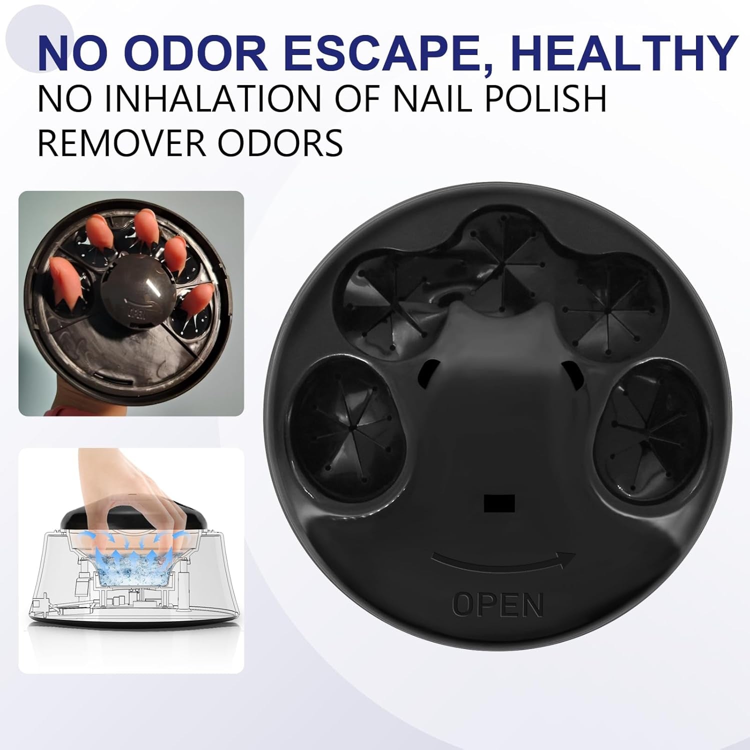 Nail Soaking Bowl, Electric Soak off Bowl Manicure Soaker Nail Polish Remover Machine for Acrylic Nails Dip Gel with Color Cuticle Pusher, Black - Techlyn