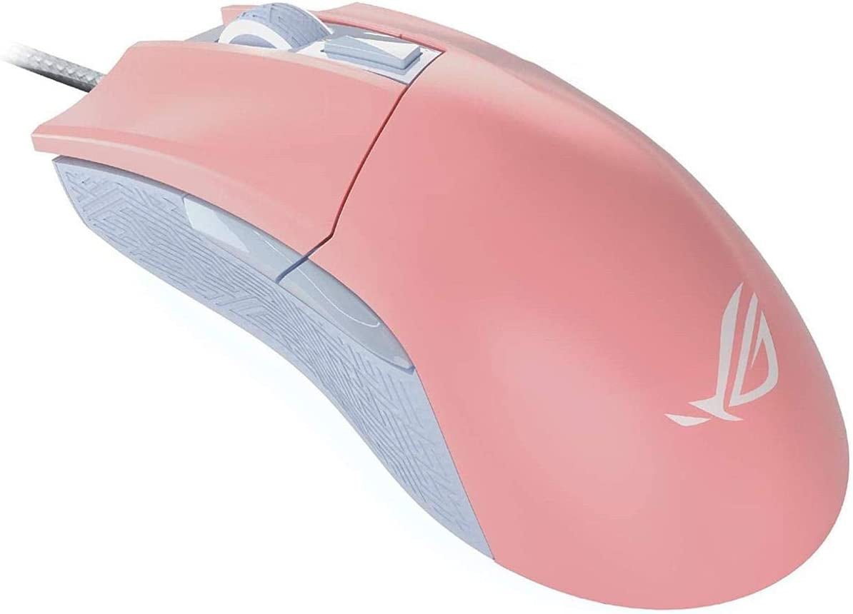 Optical Gaming Mouse - ROG Gladius II Origin Limited Edition PNK | Ergonomic Right - Handed PC Gaming Mouse for FPS Games | 12000 DPI Optical Sensor | Aura Sync RGB, ROG Armoury II | Pink - Techlyn