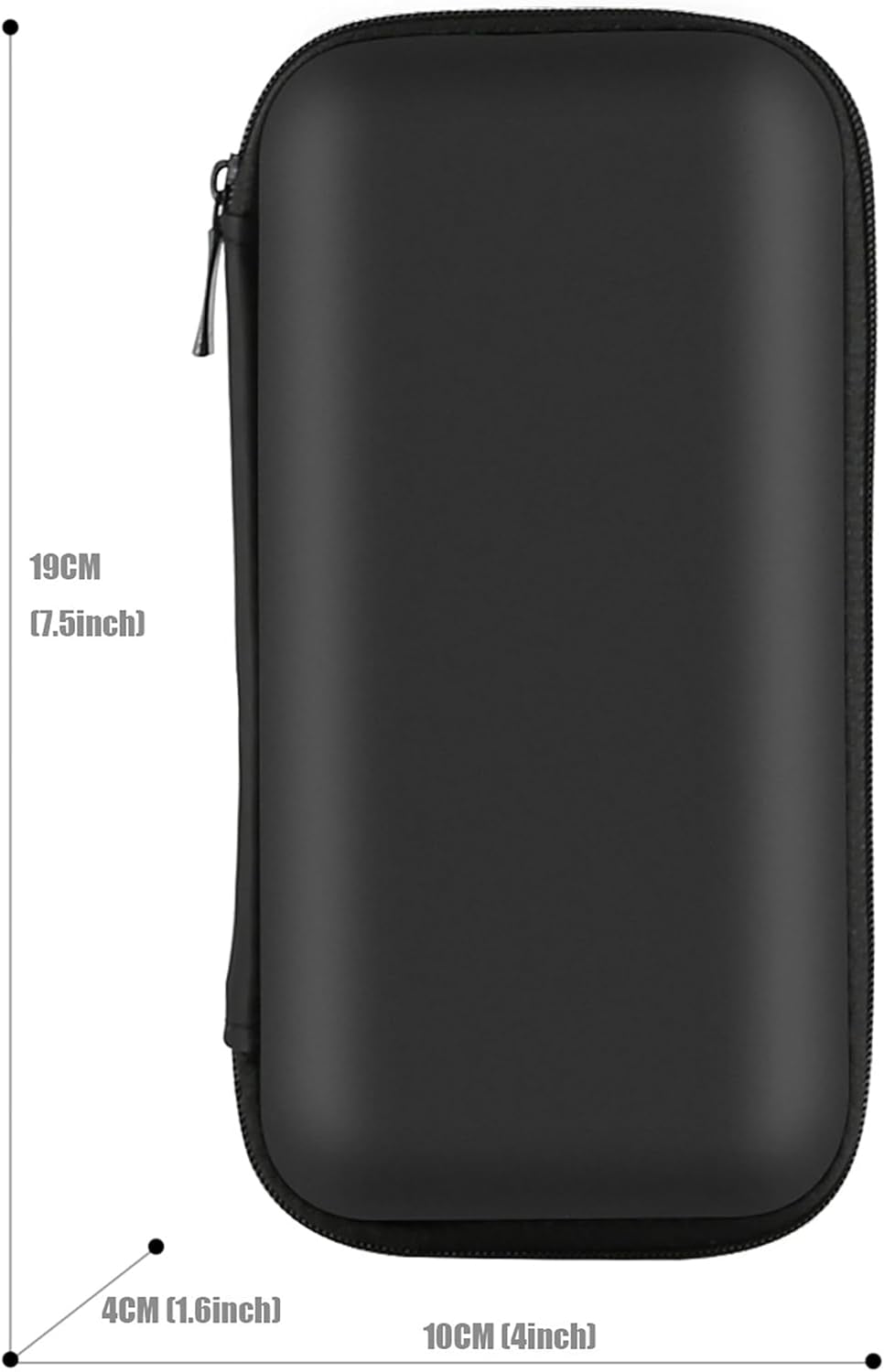 Shockproof Travel Essentials Organizer Charger Case, Space - Optimized Small Zipper Electronics Accessories Pouch Tech Cord Cable Power Bank Storage for Women Men, 6.5X3.2X1 in (Black) - Techlyn