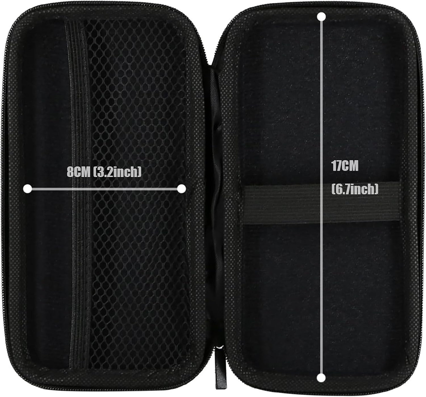 Shockproof Travel Essentials Organizer Charger Case, Space - Optimized Small Zipper Electronics Accessories Pouch Tech Cord Cable Power Bank Storage for Women Men, 6.5X3.2X1 in (Black) - Techlyn