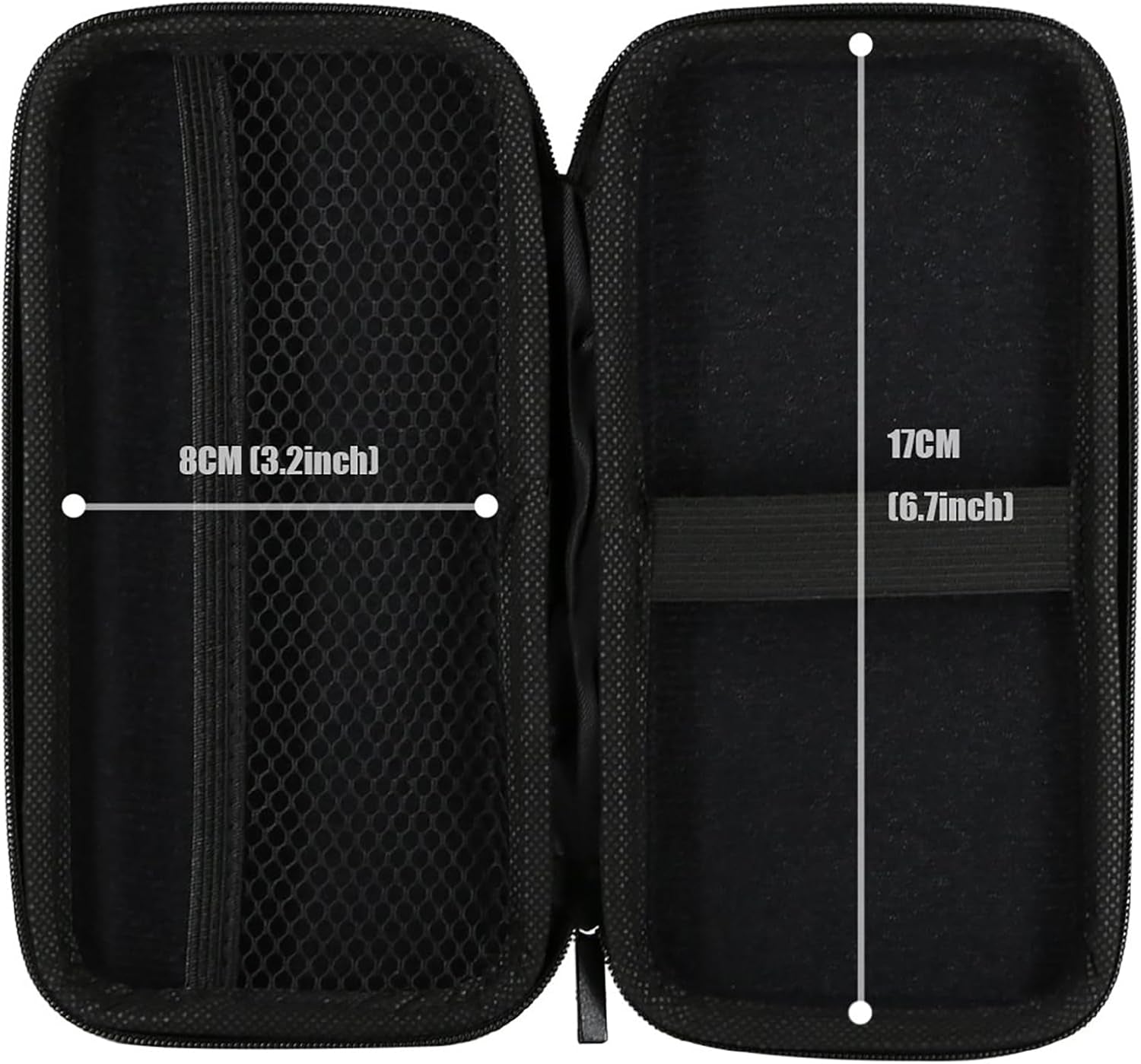 Shockproof Travel Essentials Organizer Charger Case, Space - Optimized Small Zipper Electronics Accessories Pouch Tech Cord Cable Power Bank Storage for Women Men, 6.5X3.2X1 in (Black) - Techlyn