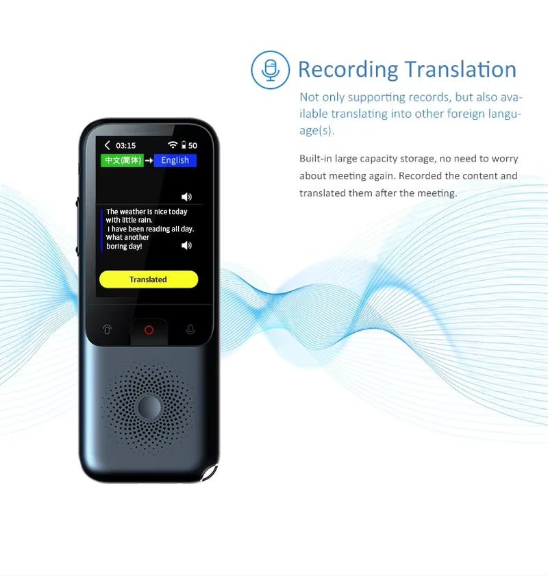 T11 Portable Audio Translator 138 Language Smart Translator Offline in Real Time Smart Voice AI Voice Photo Translator T10Pro - Techlyn