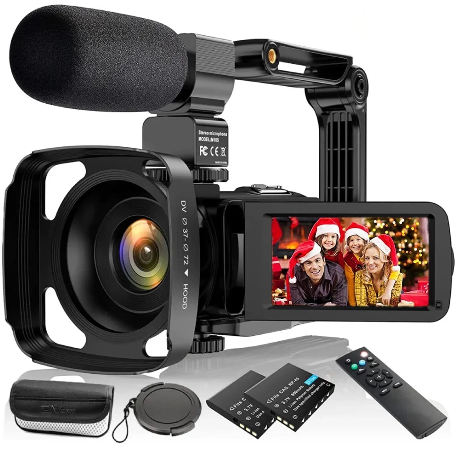 Video Camera Camcorder 4K for Youtube Vlogging Digital Camera IPS 48MP 16X Digital Zoom Camera Recorder - Techlyn