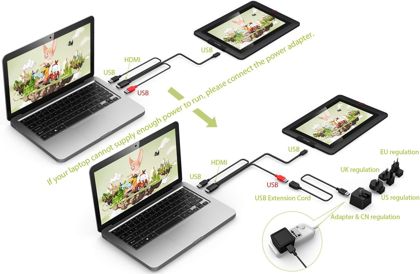 Xppen Artist12 Pro 11.6" Drawing Tablet with Screen Pen Display Full - Laminated Graphics Tablet with Tilt Function Battery - Free Stylus and 8 Shortcut Keys(8192 Levels Pen Pressure and 72% NTSC) - Techlyn